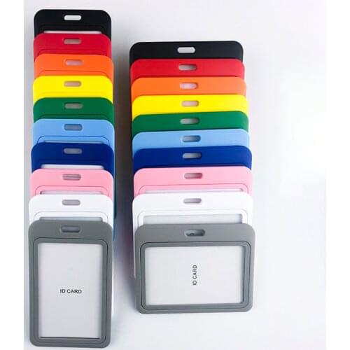 Candy Colour Credentials Card Holder for School Office Business Ward Nursing Supplies Pass Badge Tag ID Protector with Lanyard