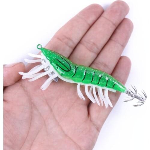 1Pcs Octopus Fishing Lures 9.5cm 13g Luminous Artificial Bait Squid Jigs Shrimp Cuttlefish Squid Hook Rigs Sea Fishing
