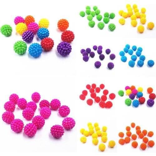 10Pcs 12mm Round Acrylic Bayberry Beads Fit Europe Beads For Jewelry Making DIY Hair/Bracelet Headwear Accessories