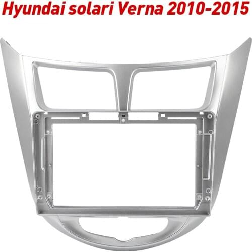 2 Din Car Radio Fascia Frame Fit For Hyundai Verna 2010-2015 Android GPS Panel Dash Frame Kit Mounting Frame Trim Bezel Fascias