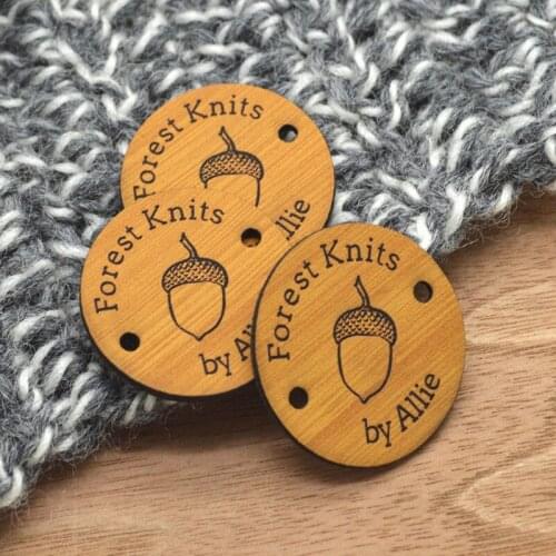 50 Custom Faux Leather labels 1 inch size - Personalized labels, Custom Labels , Knitting Labels ,labels for knitted products