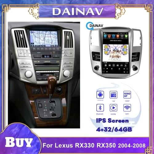 12.1 inch Android 10.0 Vertical Screen Car Radio For Lexus RX RX 350 2008 Car DVD Player Auto GPS Navigation