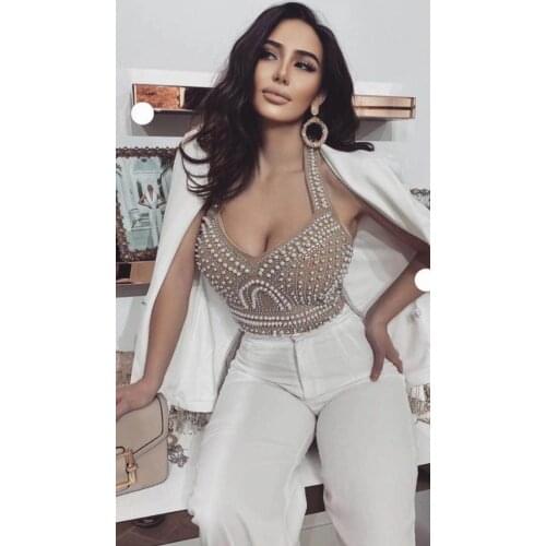 Babatique 2021 High Quality Fashion Mantual Beading TOPS Sexy Two Pieces Set