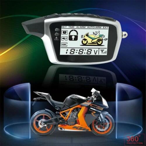 Original OEM SPY 5000m Two Way Anti-theft Motorcycle Security Alarm System With 2 LCD Transmitters Remote Engine Start