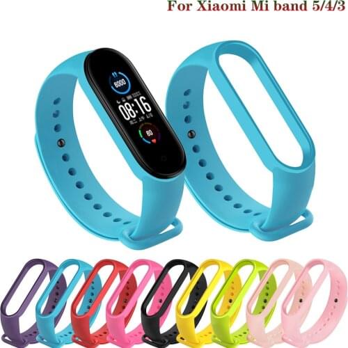 Correa Mi band 4 bracelet For Xiaomi Mi Band 6 strap wristband Colorful Silicone watchBand Smart Band4 Band3 Miband 3 4 5