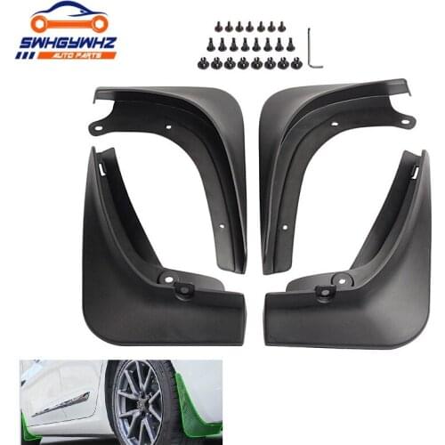 Model 3 2021 Accessories Mud Flaps For Tesla Model 3 Carbon Fiber Accessories Splash Guards Fender Matte Black ABS Mudguards