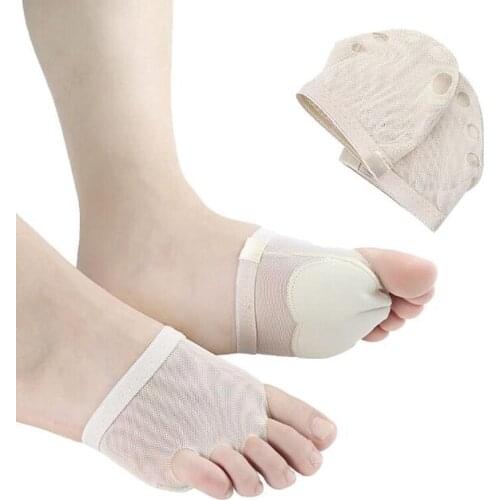 2 Pieces Five-hole Forefoot Care Protects Toe Pad Palm Shoe Cover Anti-wear Foot Care Dance Supplies