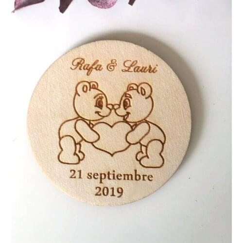Customized Wedding Wood Heart tags,Rustic Wedding favor , Save the Date Wood Magnets,Wooden favor decorations