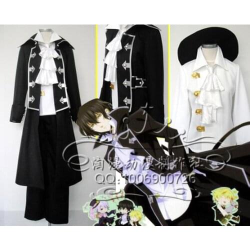 Custom Cheap Pandora Hearts Gilbert Nightray Cosplay Costume with hat 11