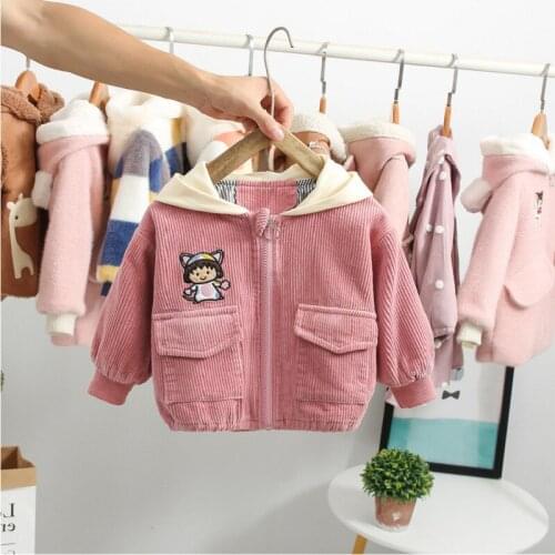 Children Coat Baby turndown collar Thicken Warm Jacket Girls Long Overcoat Winter Kids girls Casual Outwear