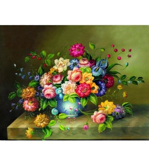 Diy Diamond Embroidery Flower Vase Full Diamond Painting Cross Stitch 60cm*45cm for the Bedroom 3D Square Diamond Mosaic mural