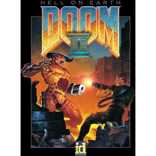 Hell On Earth Doom II Video Game Photo Art Film Print Silk Poster for Your Home Wall Decor 24x36inch
