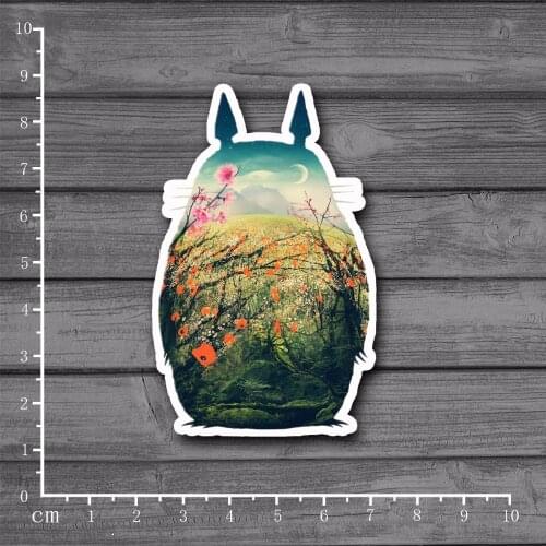 Hot Small Fresh Cartoon Totoro Stationery Sticker Decal For Car Laptop Bicycle Motorcycle Notebook Waterproof Stickers[Single]