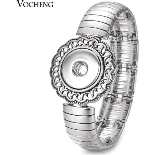 Ginger Snap Jewelry Elastic Bracelet for Women fit 18mm Snap Button 2 Styles NN-657