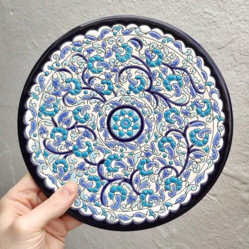 Ceramic Plate 24 cm/9,5 inch diameter - ceramics glazed up handmade - Made in Spain - MIJASCERAMIC - ARTECER