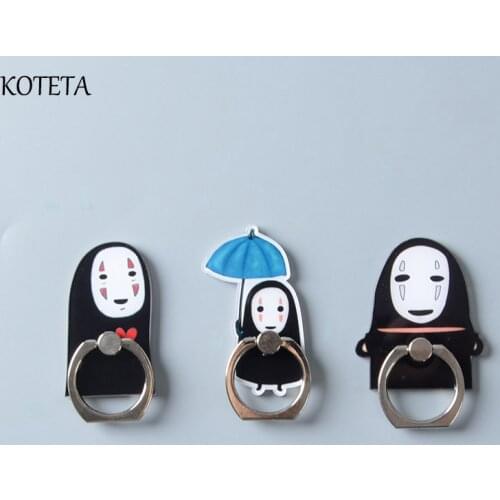 Koteta Anime Studio Ghibli Miyazaki Hayao Kaonashi 360 Degree Finger Ring Mobile Phone Smartphone Stand Holder for Iphone Ipad