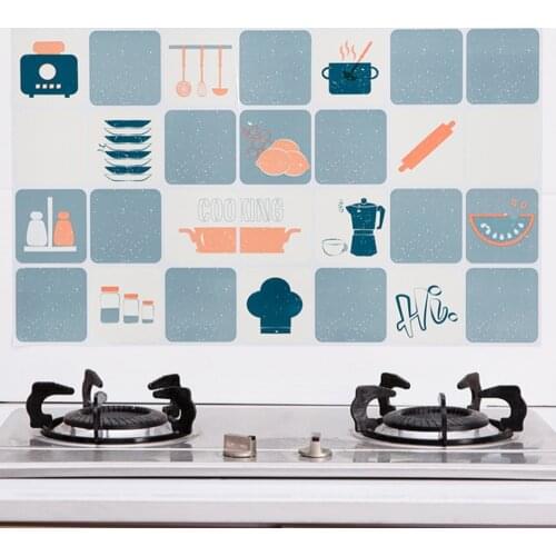 Kitchen Anti-Oil Stickers Oil-proof Self Adhesive Wallpaper Wall Stickers Anti-fouling High-temperature Aluminum Foil Stickers