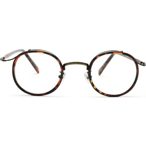 Fashion Tr90 Leopard Print Round Reading Glasses Women Men Ultralight Stylish Computer Prescription Optical Clear Eyewear NX
