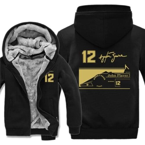 Ayrton Senna Hoodies Hoody Men Cool Thicken Winter New Senna Sweatshirt Pullover Mans Streetwear Coat