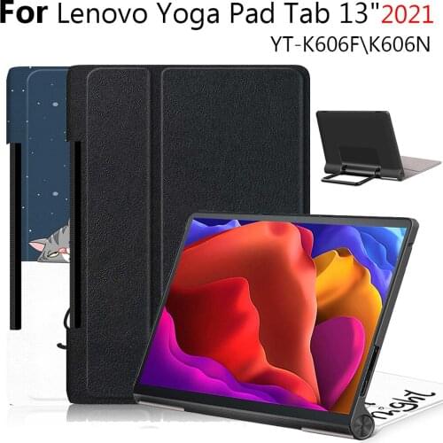 New 2021 For lenovo yoga pad pro 13 case,Ultra thin stand smart tablet cover for lenovo yoga tab 13 YT-K606F YT-K606N case