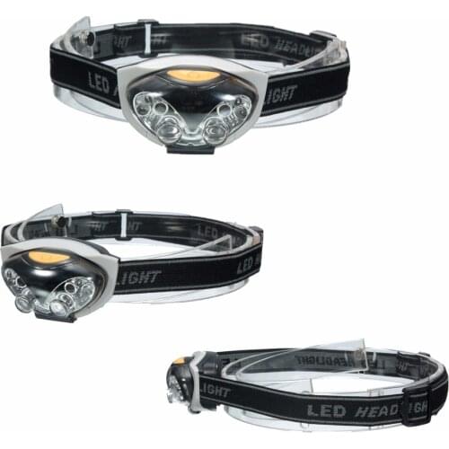 New Mini Plastic Headlights 3 Modes Bright 6 LED For Outdoor Camping Fishing Lights Cat Eyes Head Lamp Light Torch Headlamp