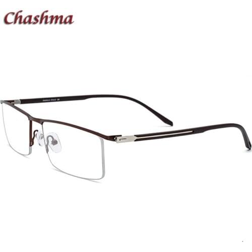 Men Frame Titanium Alloy Prescription Glasses Light Frame Optical Eyewear Semi Rim Spectacles Super Quality for Male