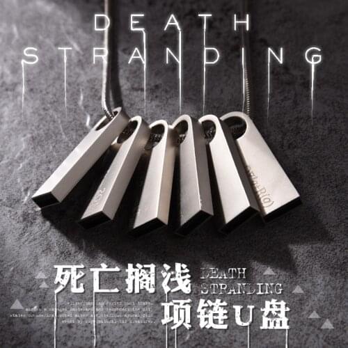 Anime Game Death Stranding Necklace Sam Metal Pendant Mobile Computer 32GB Dual-use U Disk Gift Cosplay USB 64GB Props