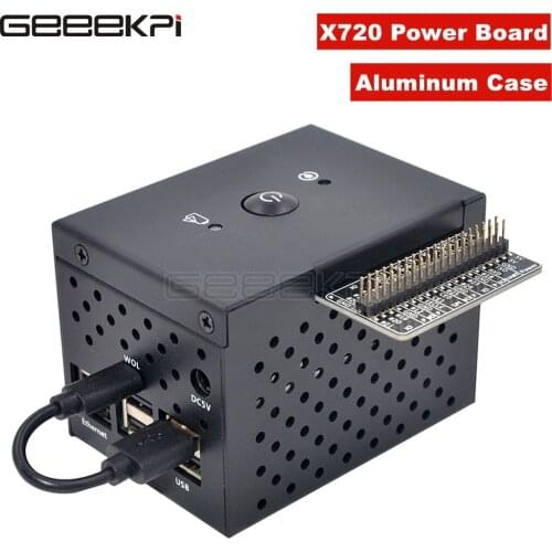 GeeekPi X720 Power Management Board&UPS HAT (18650 Power) Safe Shutdown Aluminum Case Expansion Board for Raspberry Pi 3B+/3B