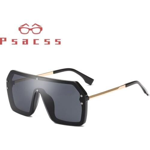 Psacss Vintage One-Piece Goggle Sunglasses Men Women 2019 Fashion Brand Designer Sun Glasses Male Driving lentes de sol hombre