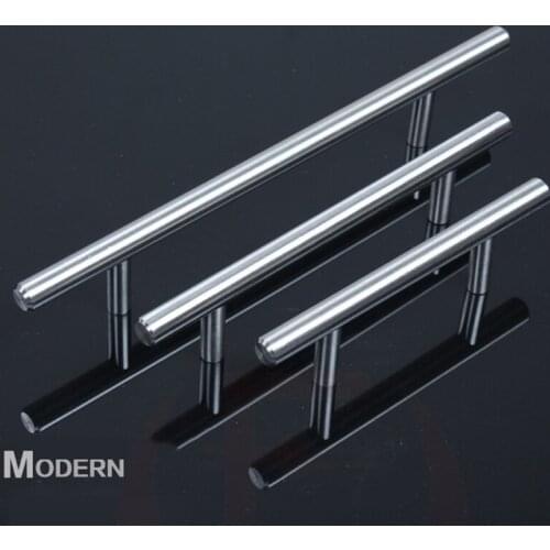 4" ~ 24'' Stainless Steel Handles Diameter 12mm Kitchen Door Cabinet T Bar Straight Handle Pull Knobs Furniture Hardware