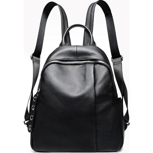 27*35*13cm, Everyday use, A4 Holder, Women Genuine Leather Backpack, Female 100% Natural Cowhide School Shoulder Bag, A170
