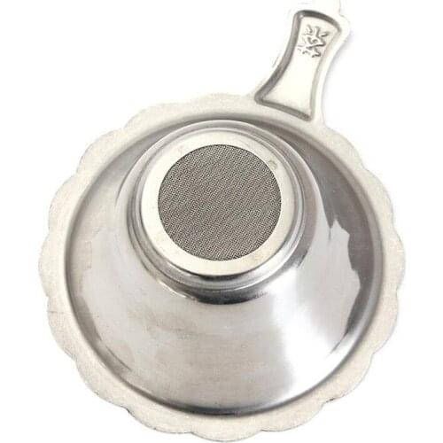 Fine Mesh Tea Strainer Filter Sieve Stainless Steel Durable Teaware Lace Tea Drain Useful Tea Infusers Tea Tool