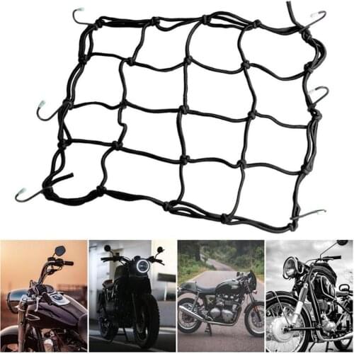 Universal Bungee Cargo Net Motorbike Helmet Mesh Storage Organiser Net Helmet Storage Down Hold Luggage Bungee Cargo Motorc J7O2