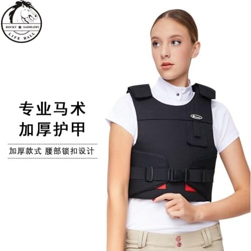 Horse Thicken Armor Removable Lining Padded Protective Vest Adjustable Lock Equestrian Armor