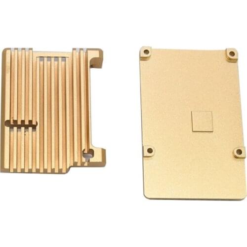 For Raspberry Pi 4 Model B Protective Armor Aluminum Alloy Case/ Passive Cooling Shell Metal Enclosure Heat Dissipation for Pi 4