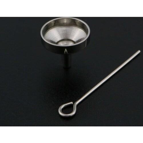1Pcs Tiny Metal Funnel Tool for Cremation Pendant Jewelry 11x12MM Stainless Steel 1507037