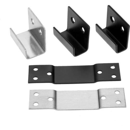 1pc Black/Silver Stainless Steel Wall Hanger Tile Display Buckle U-shape Corner Brackets Joint Fastener Wall Hanging Hook