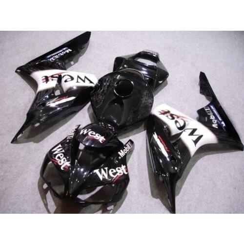 100% injection Motorcycle Fairings set for pe 06 07 CBR 1000RR 2006 2007 CBR1000RR fireblade black west fairing body parts ST