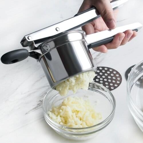 3 modes 430 Stainless Steel Kitchen Squeeze Tool Crusher Garlic Presses Fruit &amp Vegetable Cooking Tools Accessories