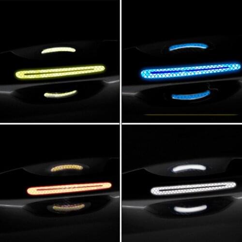 4pcs Car Accessories Reflective Door handle Sticker Decal for Audi A3 A4 B6 B8 B7 B5 A6 C5 C6 Q5 A5 Q7 Volvo XC60 XC90 V70 S80