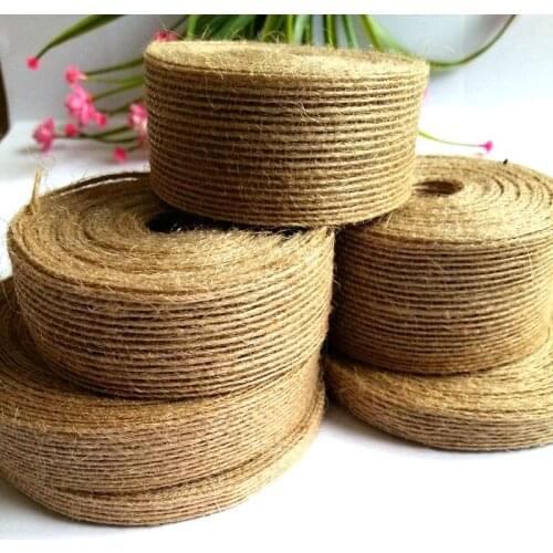 5/10yards/lot 6-38mm Natural Vintage Ribbons Jute Hessian Burlap Ribbon Rustic Weddings Belt Strap Floristry Party Handwork Cra