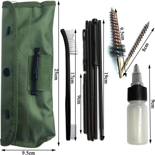 Cleaner Gun Accessories Clean Brush 10 Piece .22 22LR .223 556 Rifle Gun Cleaning Kit Set Cleaning Rod Nylon Tools