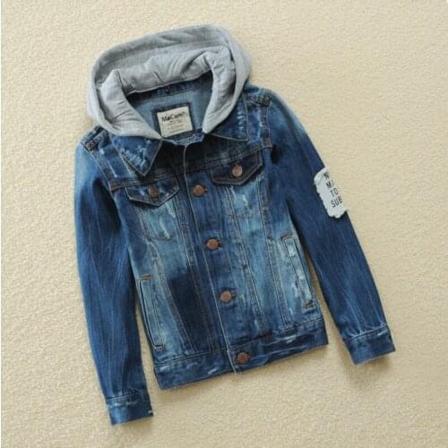 19 spring and autumn new boy denim clothing childrens clothing childrens denim jacket in the childrens shirts foreign trade l