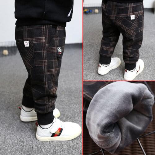 Kids Plus Thick Pants Winter Warm Sports Pants Girls Pants Newborn Baby Trousers Plus Thick Velvet Pants Children sports pants