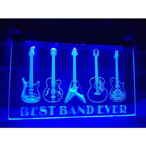 LA324- Best Band Ever Guitar Weapon LED Neon Light Sign home decor crafts