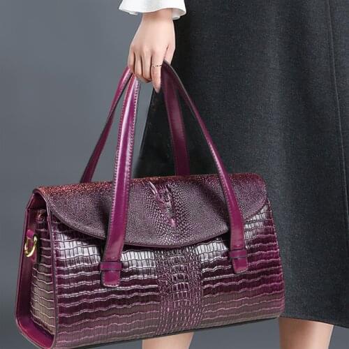 Fashion leather crocodile pattern Women handbag 2020 new wild middle-aged ladies mother tote bag shoulder messenger bags