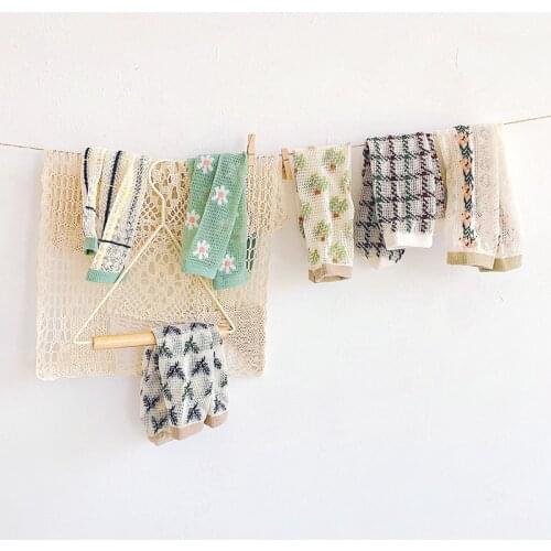 2021 NEW Childrens Socks Summer Mesh Crystal Childrens Free Size Childrens Socks Ultra-thin Green Fresh Korean Baby Socks