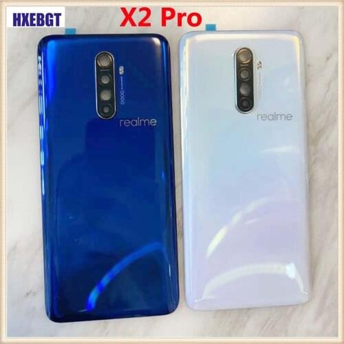 Original Housing Cover For Oppo Realme X2 Pro Glass Battery Cover with Camera Lens Glass Mobile Phone Case Repair