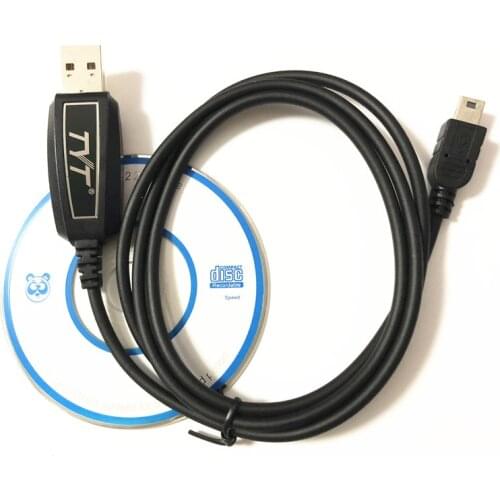 Original TYT TH-9800 TH9800 USB Programming Cable Data Cable & Software CD for TH-2R, TH-UV3R, TH-7800, TH-9800 Mobile Radio