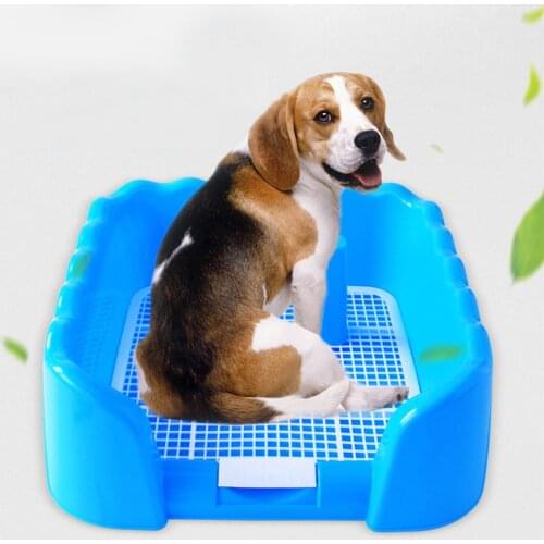 Portable Pet Toilet Tray Grid Pet Toilet Fence Dog Toilet Puppy Training Pad Holder With Fence Pee Post For Small Pet Potty